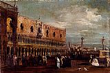 Venice, A View Of The Piazzetta Looking South With The Palazzo Ducale by Francesco Guardi